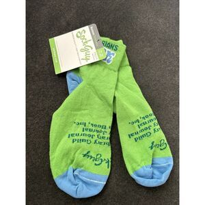 Sock Guy Librarians Rock Socks Unisex One Size Fits Most Green Jr. Library Guild